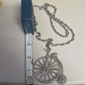 Silver Bicycle Pendant Necklace